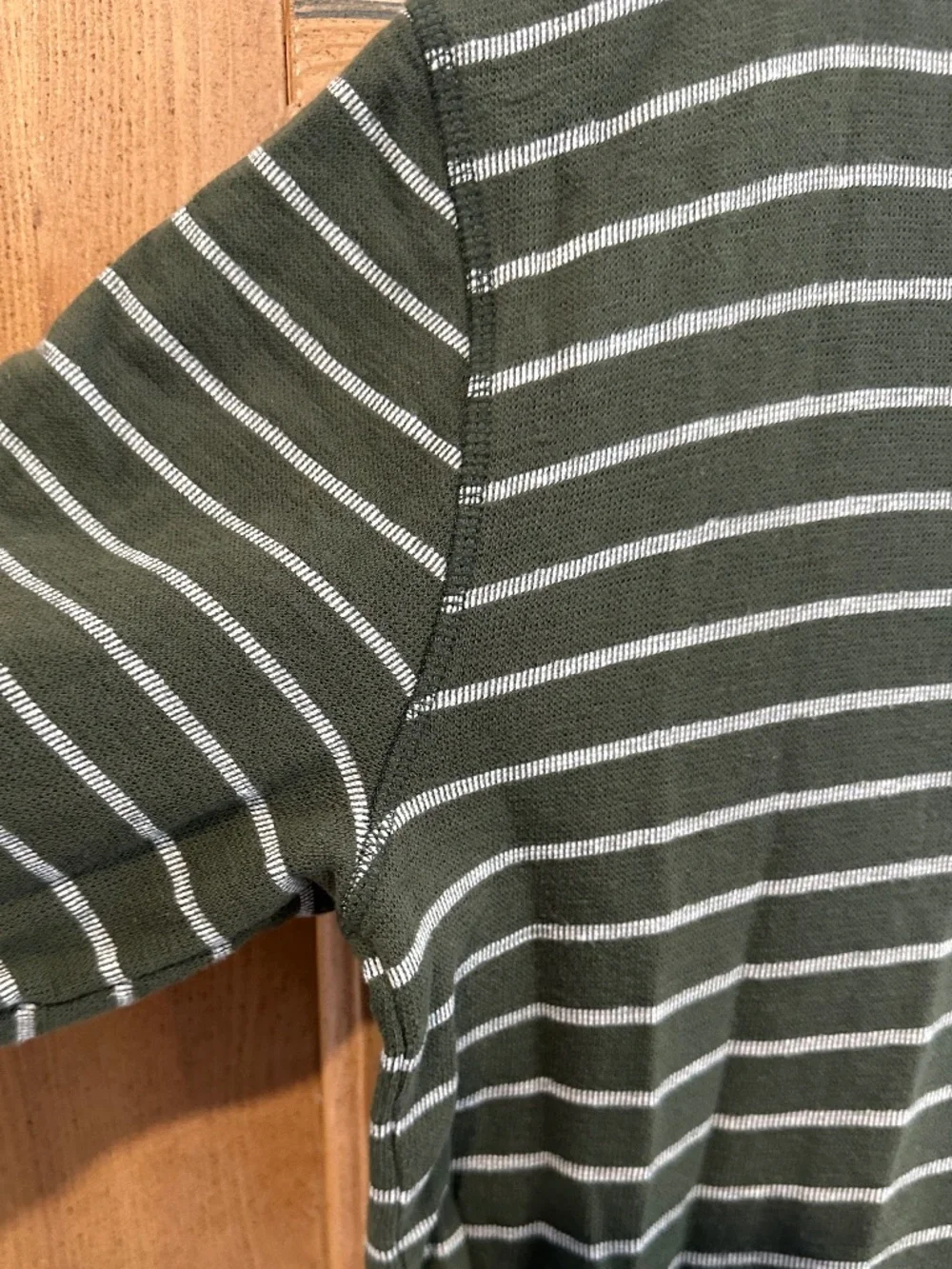 Men's ALPRAUSCH - Olive Green / White Striped Zip Hoody - Size XL - Picture 5 of 16